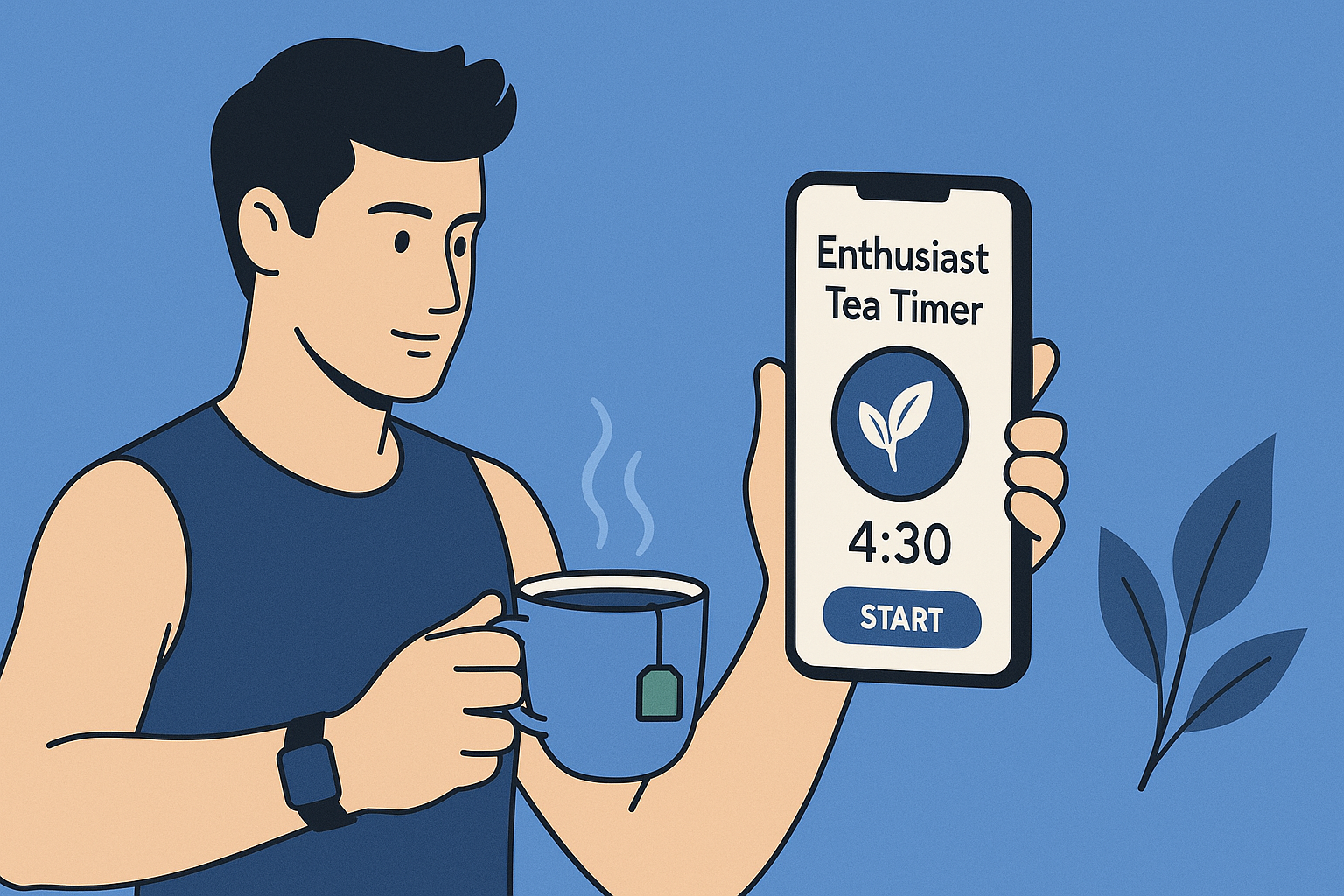 专为活跃男士打造的茶歇计时器应用